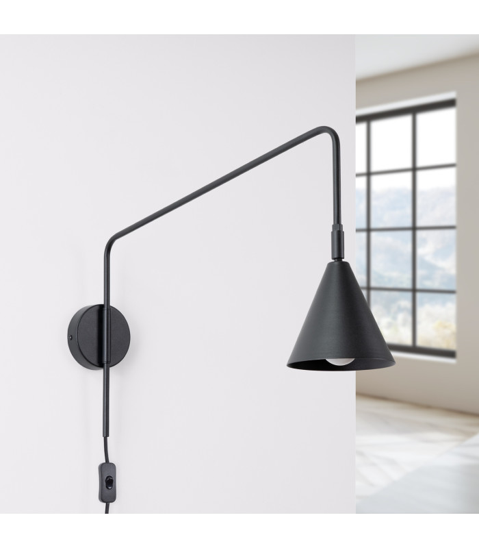 Nox Dome Wall Lamp Black 1x E14-2