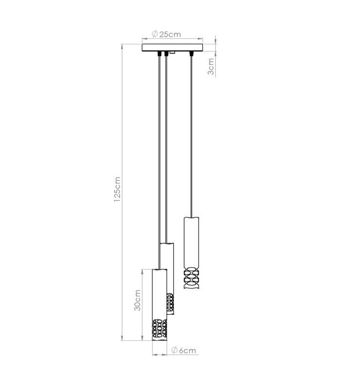 Liro Cluster Pendant Ceiling Light White 3x GU10-10