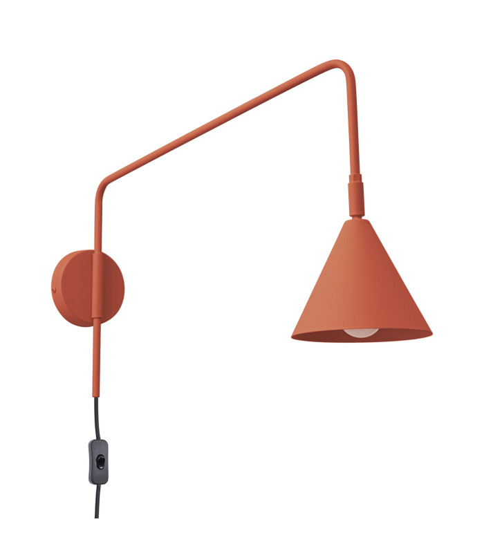 Nox Dome Wall Lamp Red Ochre 1x E14-1