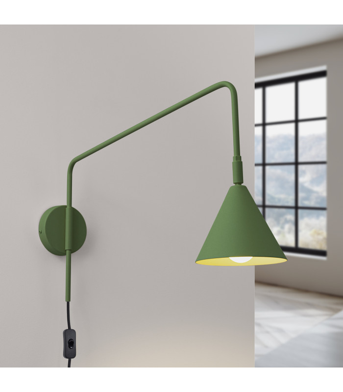 Nox Dome Wall Lamp Olive Green 1x E14-3