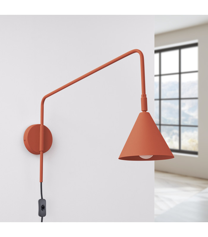 Nox Dome Wall Lamp Red Ochre 1x E14-2