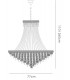 Ceiling Pendant Chandelier 18 Light Polished Chrome, Crystal - 3