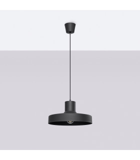 Bilo Dome Pendant Ceiling Light Black 1x E27-2