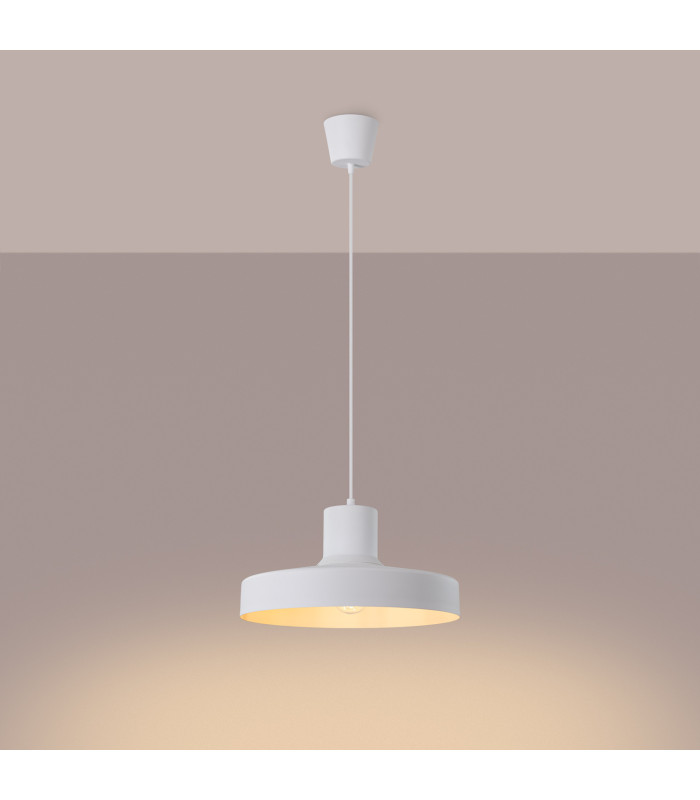Bilo Dome Pendant Ceiling Light White 1x E27-3