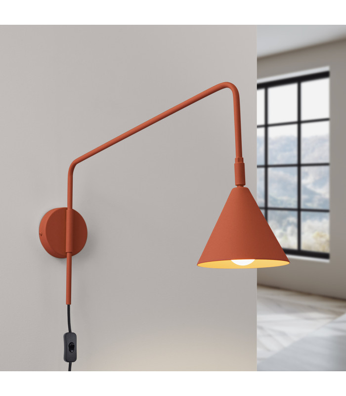 Nox Dome Wall Lamp Red Ochre 1x E14-3