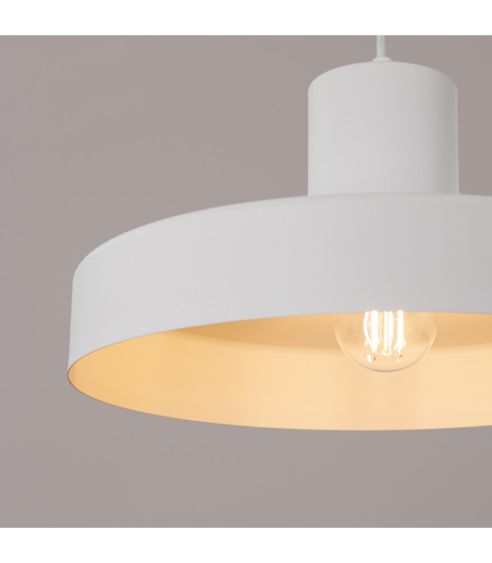 Bilo Dome Pendant Ceiling Light White 1x E27-4