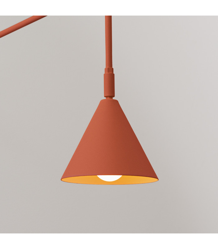 Nox Dome Wall Lamp Red Ochre 1x E14-4