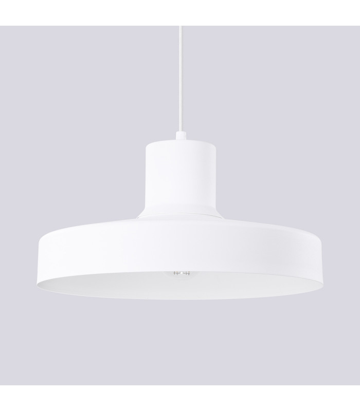 Bilo Dome Pendant Ceiling Light White 1x E27-5