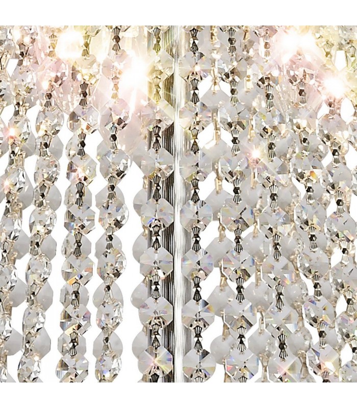 Ceiling Pendant Chandelier 18 Light Polished Chrome, Crystal - 7