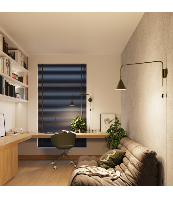 Nox Dome Wall Lamp Olive Green 1x E14-12