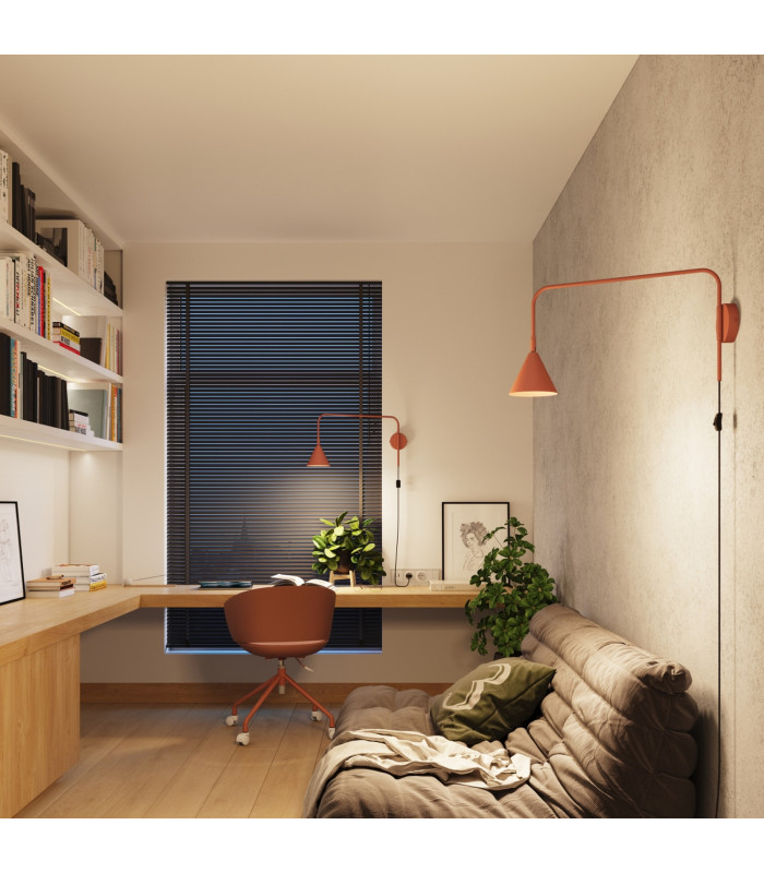 Nox Dome Wall Lamp Red Ochre 1x E14-12