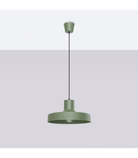 Bilo Dome Pendant Ceiling Light Olive Green 1x E27-2