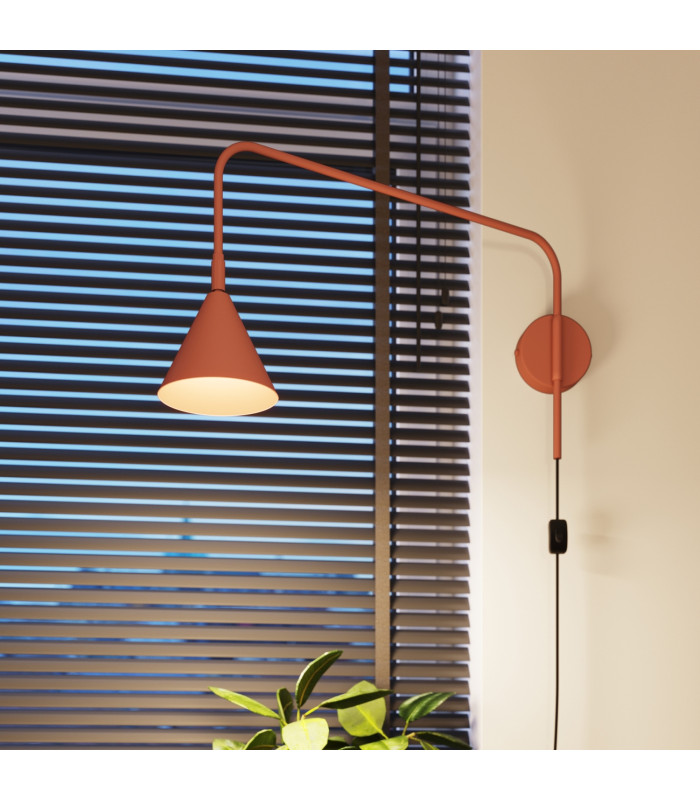 Nox Dome Wall Lamp Red Ochre 1x E14-14