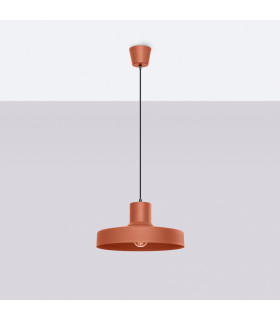 Bilo Dome Pendant Ceiling Light Red Ochre 1x E27-2