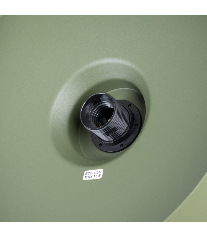 Bilo Dome Pendant Ceiling Light Olive Green 1x E27-8