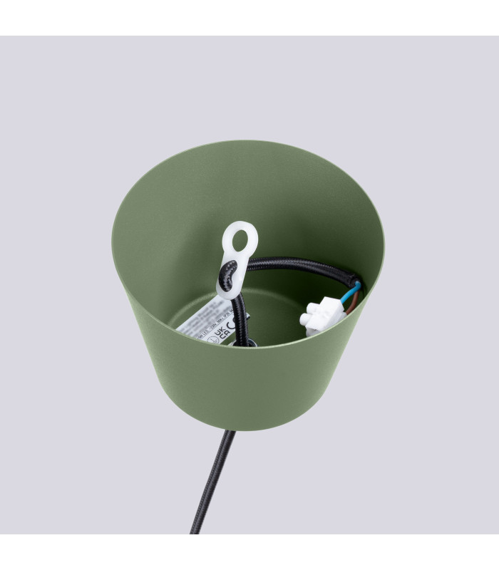 Bilo Dome Pendant Ceiling Light Olive Green 1x E27-9