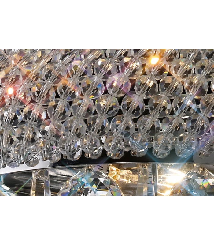 Ceiling Pendant Chandelier 18 Light Polished Chrome, Crystal - 15