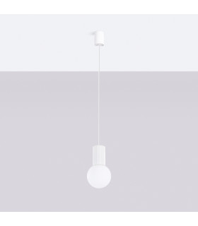 Halo Slim Pendant Ceiling Light White 1x G9-2