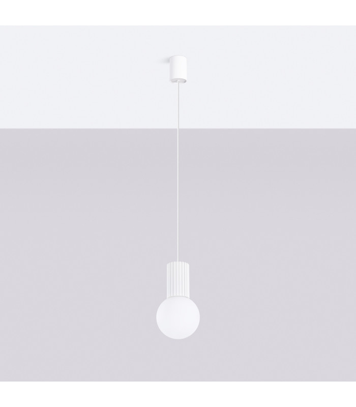 Halo Slim Pendant Ceiling Light White 1x G9-2