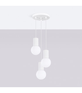 Halo Cluster Pendant Ceiling Light White 3x G9-2