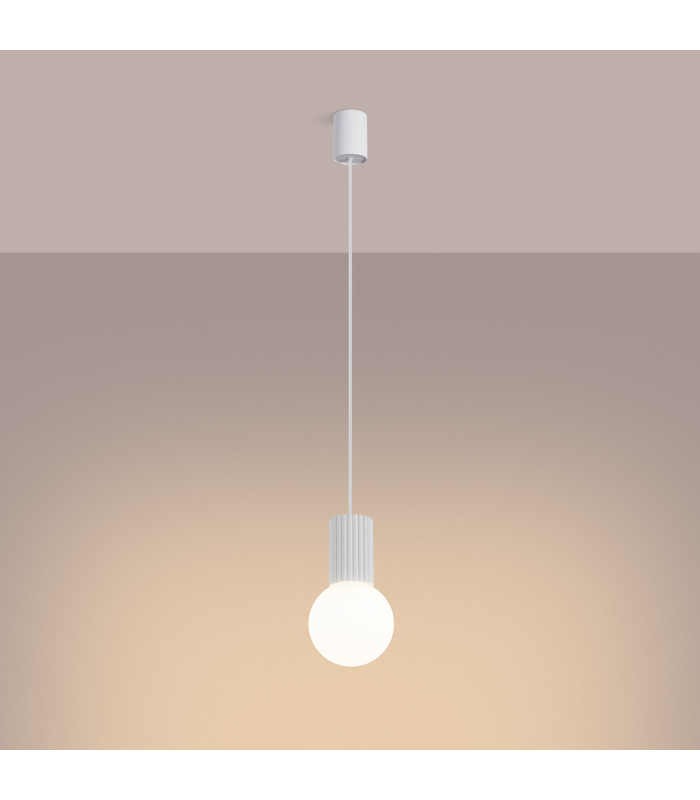 Halo Slim Pendant Ceiling Light White 1x G9-3