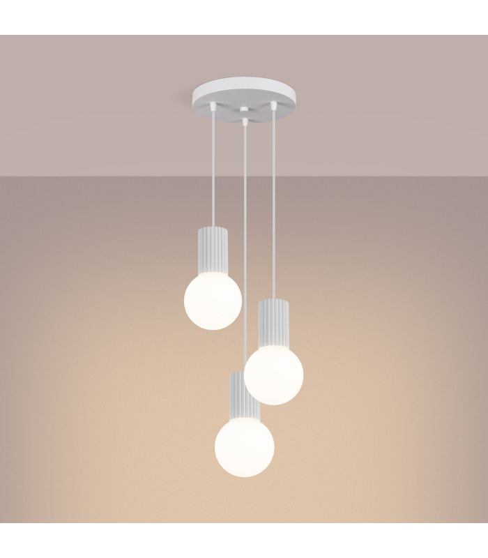 Halo Cluster Pendant Ceiling Light White 3x G9-3