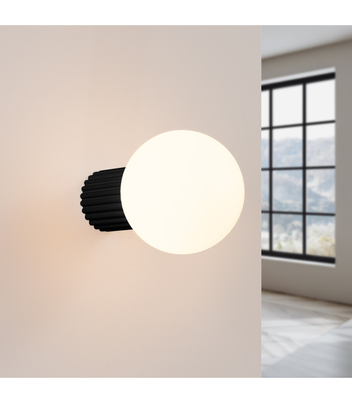 Halo Bathroom Wall Lamp Black 1x G9IP44-3