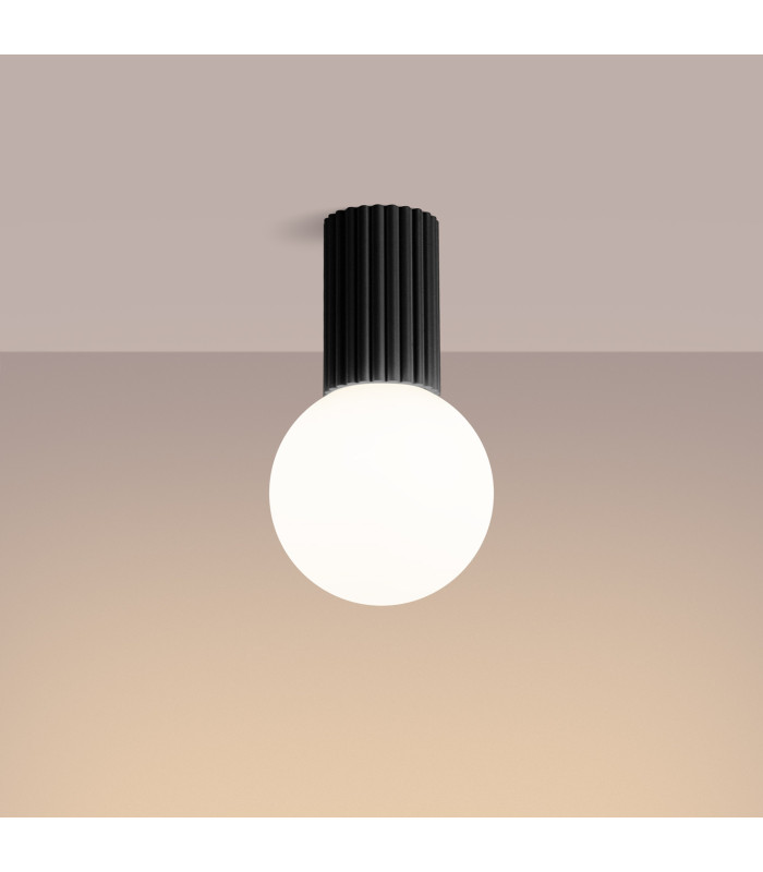 Halo Bathroom Ceiling Light Black 1x G9IP44-3