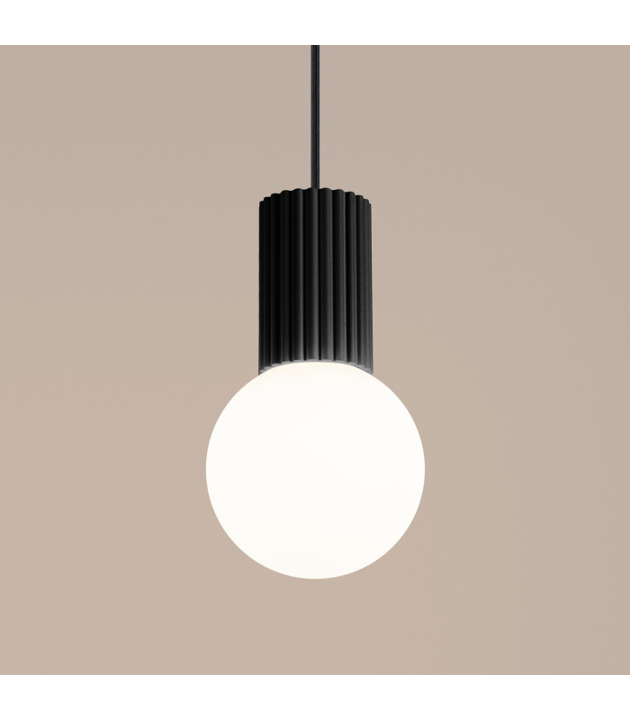 Halo Slim Pendant Ceiling Light Black 1x G9-4
