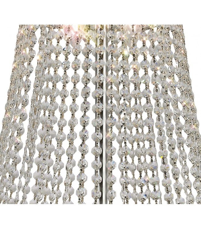 Ceiling Pendant Chandelier 20 Light Polished Chrome, Crystal - 6