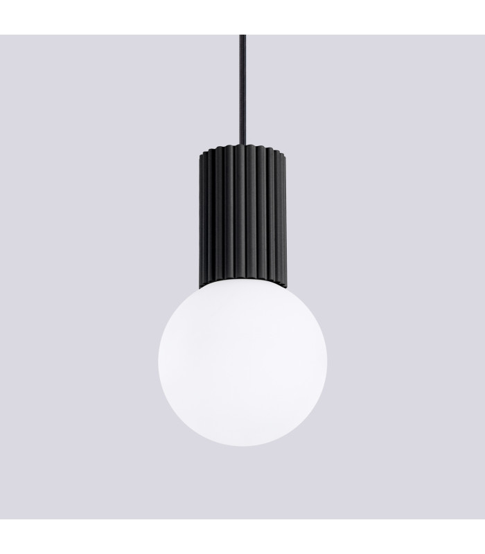Halo Slim Pendant Ceiling Light Black 1x G9-5