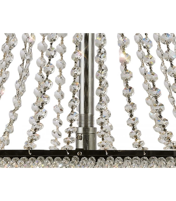 Ceiling Pendant Chandelier 20 Light Polished Chrome, Crystal - 7