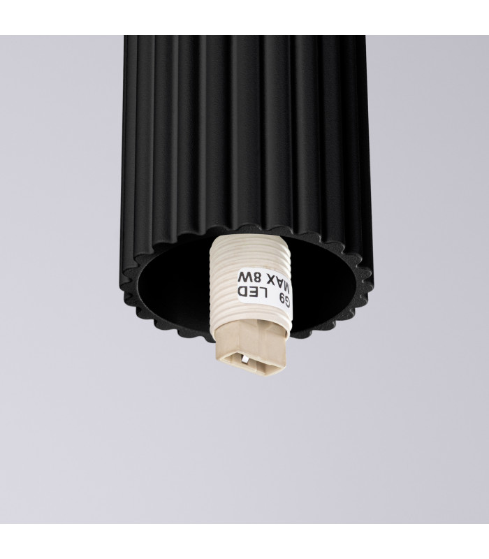 Halo Bathroom Ceiling Light Black 1x G9IP44-6