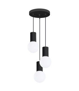 Halo Cluster Pendant Ceiling Light Black 3x G9-1