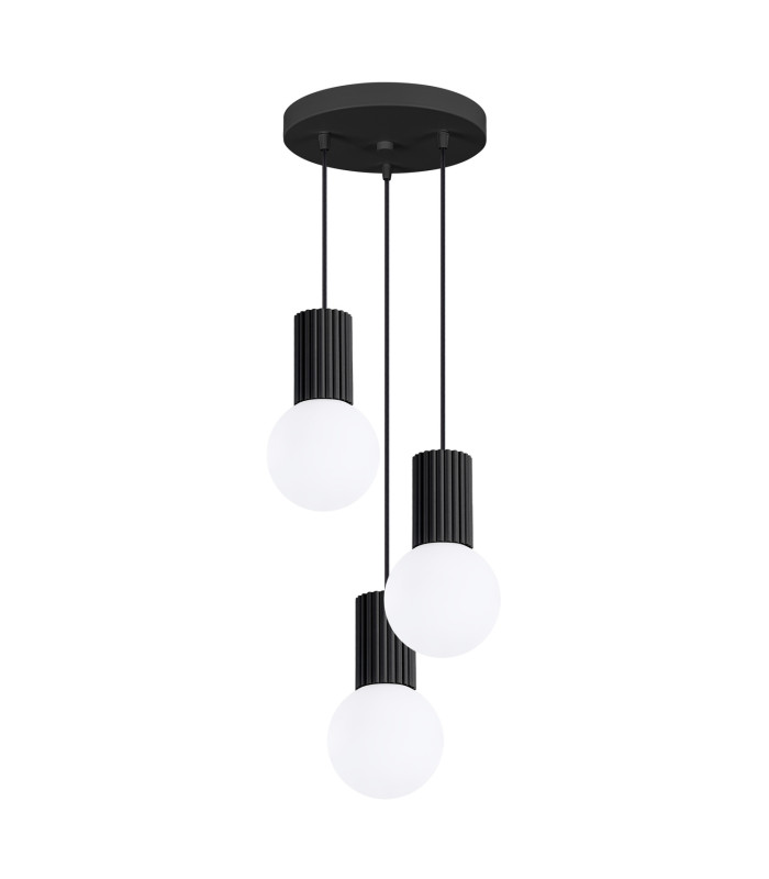 Halo Cluster Pendant Ceiling Light Black 3x G9-1