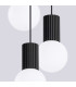 Halo Cluster Pendant Ceiling Light Black 3x G9-5