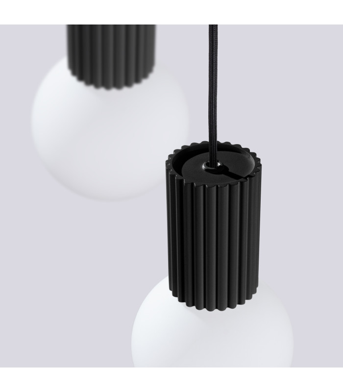 Halo Cluster Pendant Ceiling Light Black 3x G9-6