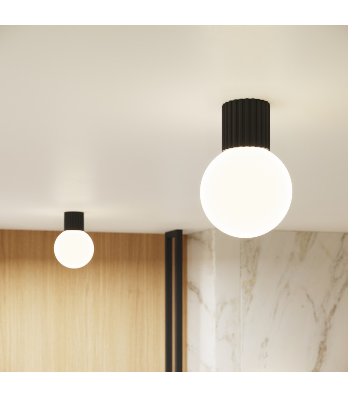 Halo Bathroom Ceiling Light Black 1x G9IP44-13