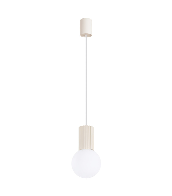 Halo Slim Pendant Ceiling Light Beige 1x G9-1
