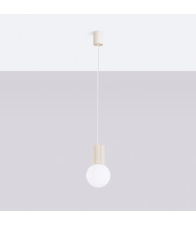 Halo Slim Pendant Ceiling Light Beige 1x G9-2