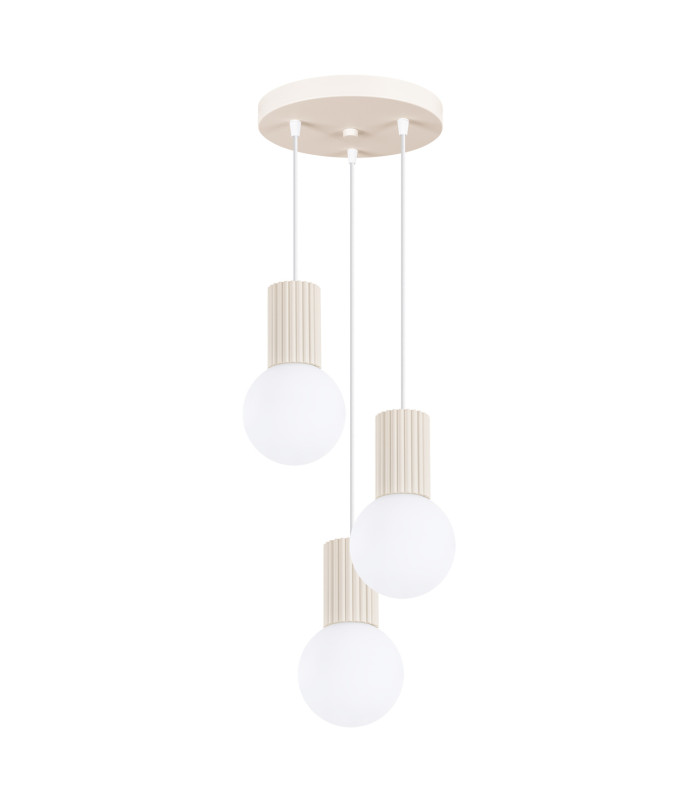 Halo Cluster Pendant Ceiling Light Beige 3x G9-1