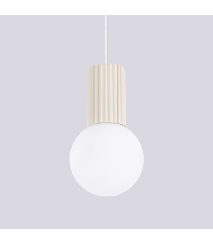 Halo Slim Pendant Ceiling Light Beige 1x G9-5