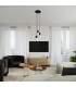 Halo Cluster Pendant Ceiling Light Black 3x G9-12