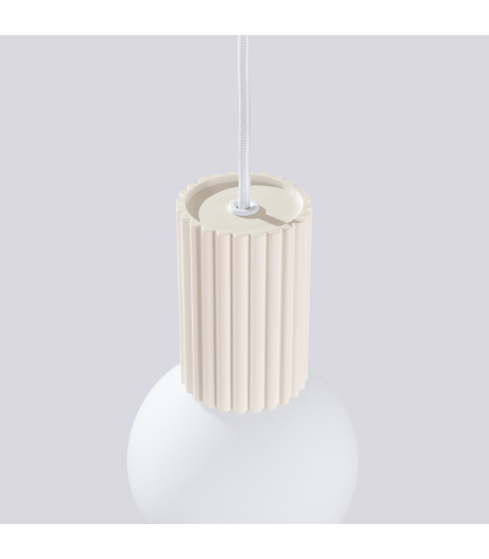 Halo Slim Pendant Ceiling Light Beige 1x G9-7