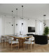 Halo Cluster Pendant Ceiling Light Black 3x G9-13