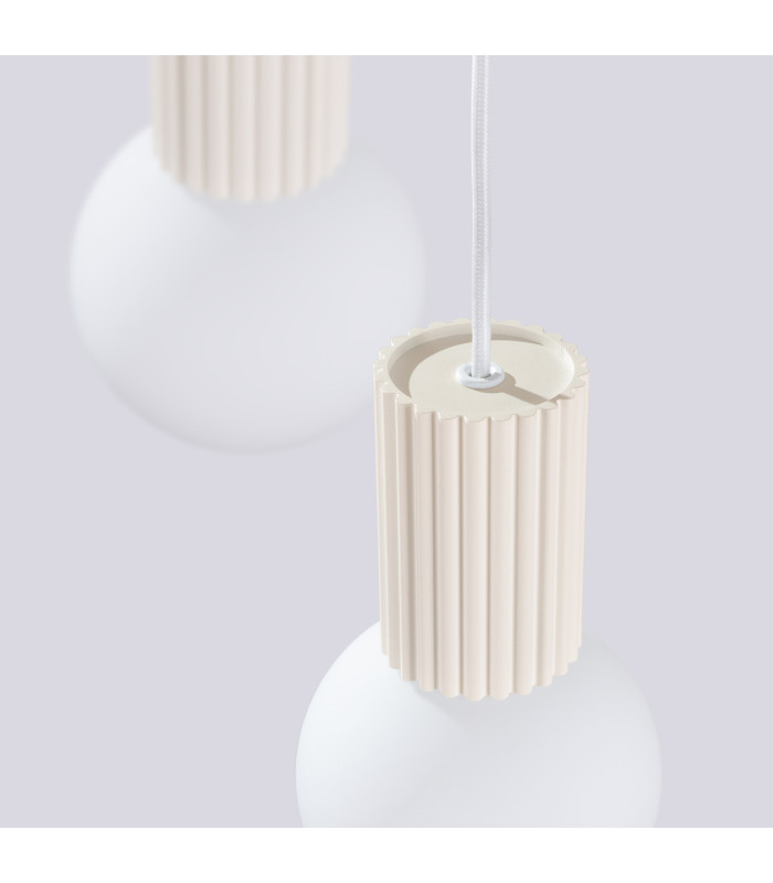 Halo Cluster Pendant Ceiling Light Beige 3x G9-6