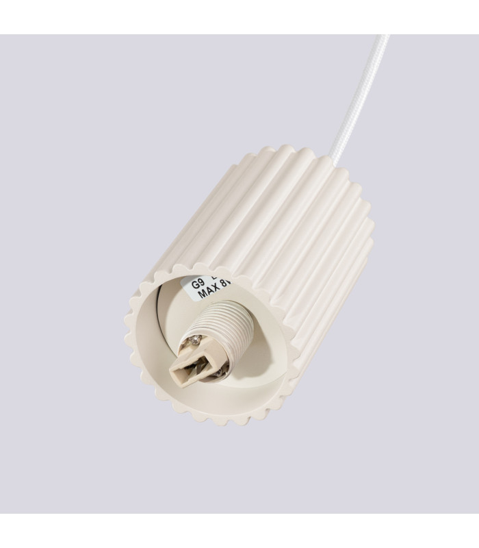 Halo Slim Pendant Ceiling Light Beige 1x G9-9