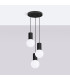 Halo Cluster Pendant Ceiling Light Black 3x G9-2