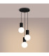 Halo Cluster Pendant Ceiling Light Black 3x G9-3