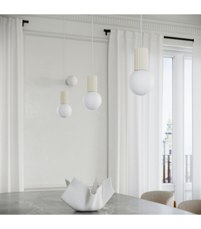 Halo Cluster Pendant Ceiling Light Beige 3x G9-14